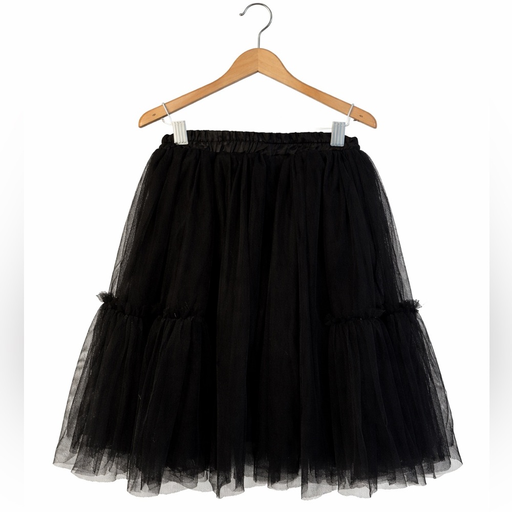 Elegant Black Tulle Skirt W/ Elastic Waist. Boutiques. Size 5. Excellent Cond